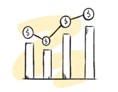 Compound Interest Icon 2 Gelb